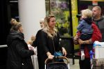 Schiphol 11 januari 2019
Andre Hazes jr en vriendin Monique Westenberg arriveren samen met familie en neef Djarno Hofland op schiphol na trip naar Ortlando.