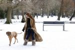 Amsterdam 9 februari 2021
Claudia Schoemacher met hond in het vondelpark. Het vondelpark is wit van de sneeuw.