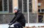 Amsterdam 5 januari 2021
Edwin Evers op een electrische van Moof fiets in Amsterdam