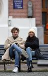 Amsterdam 22 januari 2021
Holly Brood en Soy Kroon op een bankje in Amsterdam zuid.