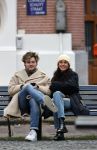 Amsterdam 22 januari 2021
Holly Brood en Soy Kroon op een bankje in Amsterdam zuid.