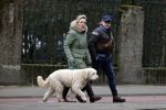 Amsterdam 11 januari 2021
Yvon Jaspers en haar hond met Marc Marie Huijbregts in het vondelpark.
