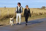 Schoorl 2 januari 2020Sonja Bakker en barry v Suijdam met hun hond op het strand.