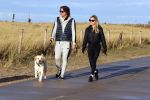 Schoorl 2 januari 2020Sonja Bakker en barry v Suijdam met hun hond op het strand.