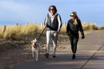 Schoorl 2 januari 2020Sonja Bakker en barry v Suijdam met hun hond op het strand.