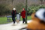Amsterdam 5 februari 2021
Theodor Holman met partner en hond in het vondelpark