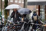 Amsterdam 28 januari 2021
Tom Egbers wandelend in de regen door Amsterdam zuid . Op de beethovenstraat staat hij te kletsen met een kennis
