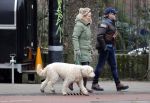 Amsterdam 11 januari 2021
Yvon Jaspers en haar hond met Marc Marie Huijbregts in het vondelpark.