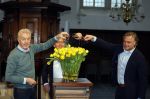 Amsterdam 15 januari 2021
Andre v Duin doopt zijn tulp in de westertoren en gaat daarna op een grote boot tulpen uitdelen op de grachten van Amsterdam.