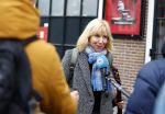 Amsterdam 19 januari 2022
Cabaretiers Bert Visscher en Jochem Myer tijdens de landelijke protestactie Kapsalon Theater in de Kleine Komedie. De cultuursector komt in actie tegen de coronamaatregelen. Tientallen theaters in heel Nederland  zijn omgebouwd tot een kapsalon. Claudia de Breij