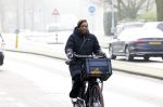 Amsterdam 12 januari 2022
Edsilia Rombley  op de fiets in Amsterdam zuid.