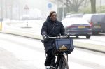 Amsterdam 12 januari 2022
Edsilia Rombley  op de fiets in Amsterdam zuid.