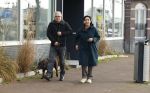 Amsterdam 30 januari 2022
Burgemeester Femke Halsema en haar man Robert Oey wandelend met hun hond in centrum van Amsterdam.