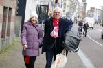 Amsterdam 19 januari 2022
Cabaretiers Bert Visscher en Jochem Myer tijdens de landelijke protestactie Kapsalon Theater in de Kleine Komedie. De cultuursector komt in actie tegen de coronamaatregelen. Tientallen theaters in heel Nederland  zijn omgebouwd tot een kapsalon. Freek de Jonge kwam met zijn vrouw