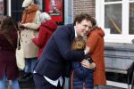Amsterdam 19 januari 2022
Cabaretiers Bert Visscher en Jochem Myer tijdens de landelijke protestactie Kapsalon Theater in de Kleine Komedie. De cultuursector komt in actie tegen de coronamaatregelen. Tientallen theaters in heel Nederland  zijn omgebouwd tot een kapsalon.
