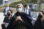 Amsterdam 16 februari 2022
Koningin Maxima arriveert bij het ABN AMRO bank kantoor op de zuidas voor bijeenkomst inclusive banking.