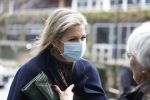Amsterdam 16 februari 2022
Koningin Maxima arriveert bij het ABN AMRO bank kantoor op de zuidas voor bijeenkomst inclusive banking.
