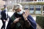 Amsterdam 16 februari 2022
Koningin Maxima arriveert bij het ABN AMRO bank kantoor op de zuidas voor bijeenkomst inclusive banking.