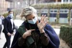 Amsterdam 16 februari 2022
Koningin Maxima arriveert bij het ABN AMRO bank kantoor op de zuidas voor bijeenkomst inclusive banking.