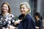Amsterdam 16 februari 2022
Koningin Maxima arriveert bij het ABN AMRO bank kantoor op de zuidas voor bijeenkomst inclusive banking.