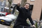 Amsterdam 8 februari 2022
Leco v Zadelhoff op zijn electrische v Moof fiets in amsterdam zuid