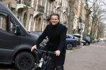 Amsterdam 8 februari 2022
Leco v Zadelhoff op zijn electrische v Moof fiets in amsterdam zuid