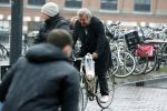 Amsterdam 19 januari 2022
Michiel Romeijn op de fiets in het centrum van Amsterdam.