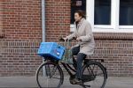 Amsterdam 13 februari 2022
Prinses Marilene op de fiets in Amsterdam zuid.