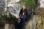 Mijdrecht 10 januari 2022
Rachel hazes en Klaas Otto vertrekken bij het huis van Rachel
