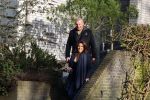 Mijdrecht 10 januari 2022
Rachel hazes en Klaas Otto vertrekken bij het huis van Rachel
