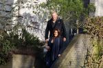 Mijdrecht 10 januari 2022
Rachel hazes en Klaas Otto vertrekken bij het huis van Rachel