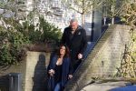 Mijdrecht 10 januari 2022
Rachel hazes en Klaas Otto vertrekken bij het huis van Rachel
