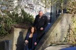 Mijdrecht 10 januari 2022
Rachel hazes en Klaas Otto vertrekken bij het huis van Rachel