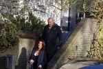 Mijdrecht 10 januari 2022
Rachel hazes en Klaas Otto vertrekken bij het huis van Rachel