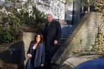 Mijdrecht 10 januari 2022
Rachel hazes en Klaas Otto vertrekken bij het huis van Rachel
