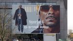 Amsterdam 20 januari 2022
Reclame Snoop Dog op Gstar gebouw
