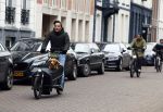 Amsterdam 15 januari 2022
Tim Oliehoek met zijn hond in bakfiets in Amsterdam zuid