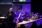 Amsterdam 4 februari 2023
Herdenkingsdienst/Begrafenis Heddy Lester.
Bert Simhoffer kwam met zijn vrouw