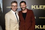 Amsterdam 30 januari 2023
Premiere Klem in Tuschinski met in de hoofdrollen Georgina Verbaan Barry Atsma Jacob Derwig Claudia Vismara Antonio Rampino Zoe Cusell Yenthe Bos en Marie  Mae v Zuilen. Patrick Martens met zijn vriend