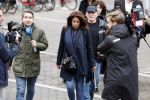 Utrecht 9 februari 2023
Kort geding Roxeanne Hazes vs. Rachel Hazes.  Roxeanne Hazes haar advocaat Maarten Kox (l) komt aan bij de rechtbank in Utrecht. Naast hem loopt ex advocaat Mr Tomlow en erachter Marieke v Beek en Robert Arjan Israel met vriendin