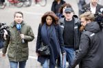 Utrecht 9 februari 2023
Kort geding Roxeanne Hazes vs. Rachel Hazes.  Roxeanne Hazes haar advocaat Maarten Kox (l) komt aan bij de rechtbank in Utrecht. Naast hem loopt ex advocaat Mr Tomlow en erachter Marieke v Beek en Robert Arjan Israel met vriendin