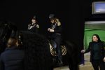 Amsterdam 28 januari 2023
Samantha Steenwijk rijdt op haar paard een kuhr terwijl ze zingt tijdens Jumping Amsterdam in de RAI.