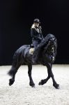Amsterdam 28 januari 2023
Samantha Steenwijk rijdt op haar paard een kuhr terwijl ze zingt tijdens Jumping Amsterdam in de RAI.