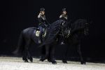 Amsterdam 28 januari 2023
Samantha Steenwijk rijdt op haar paard een kuhr terwijl ze zingt tijdens Jumping Amsterdam in de RAI.