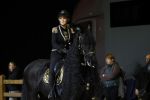 Amsterdam 28 januari 2023
Samantha Steenwijk rijdt op haar paard een kuhr terwijl ze zingt tijdens Jumping Amsterdam in de RAI.