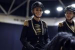 Amsterdam 28 januari 2023
Samantha Steenwijk rijdt op haar paard een kuhr terwijl ze zingt tijdens Jumping Amsterdam in de RAI.