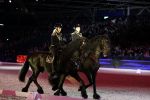 Amsterdam 28 januari 2023
Samantha Steenwijk rijdt op haar paard een kuhr terwijl ze zingt tijdens Jumping Amsterdam in de RAI.