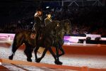 Amsterdam 28 januari 2023
Samantha Steenwijk rijdt op haar paard een kuhr terwijl ze zingt tijdens Jumping Amsterdam in de RAI.
