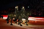 Amsterdam 28 januari 2023
Samantha Steenwijk rijdt op haar paard een kuhr terwijl ze zingt tijdens Jumping Amsterdam in de RAI.