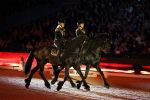 Amsterdam 28 januari 2023
Samantha Steenwijk rijdt op haar paard een kuhr terwijl ze zingt tijdens Jumping Amsterdam in de RAI.